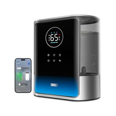 Imagem de Dreo Umidificadores inteligentes de 8 L para quarto, 1,5 m ², tempo de execução de 80H, umidificador de névoa superdimensionado quente e frio para ambientes grandes internos, umidificador silencioso