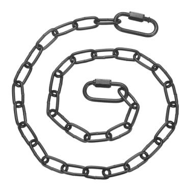 Imagem de PATIKIL Cadeado de corrente de portão, trava de corrente suspensa de aço de liga de 66 cm com 2 fechos abertos para barraca de celeiro, portão, rede, balanço, saco de pancada, saco de areia, ioga