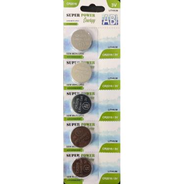 Imagem de Kit Com 5 Cartelas De Bateria Cr2016 Super Power C/5 Unid