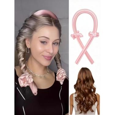 Imagem de Rolo de cabelo macio para enrolar durante a noite, sem calor, sem danos ao calor, modelador de ondas grandes para mulheres, estilo de sono