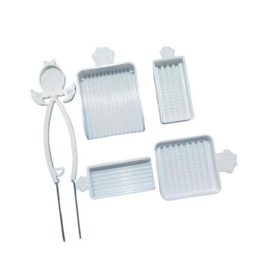 Imagem de Sclmgo Kit de 5 Peças para Selecionar Miçangas: Bandeja Compacta E Leve com Pinça para Projetos de Artesanato E Arte DIY. Economize Tempo com Projetos de Art, Branco