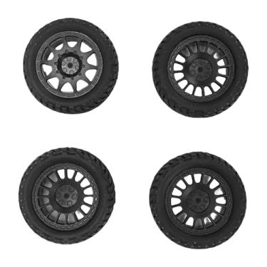 Imagem de RiToEasysports Pneus RC, Pneus RC Rally Off Road Com Controle Remoto 4 Unidades para 1:16 1:14 :12 :10 Modelos de Carros Em Escala Com Réplica de Piso Off Road Material de Borracha (BLACK)