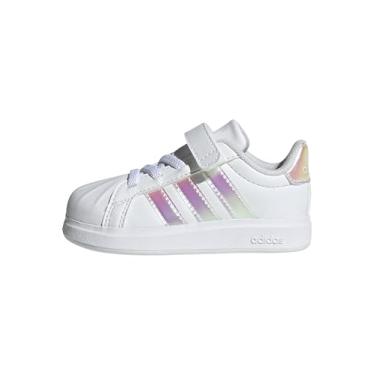 Imagem de adidas Tênis Streetalk para bebês meninos, Branco/iridescente/branco, 18