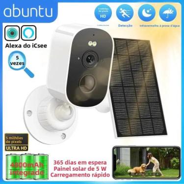 Imagem de Câmera Solar Externa 5MP WiFi De Vigilância Com Bateria De 4800mAh, Zo