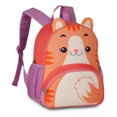 Imagem de Mochila De Bichinhos Zoo Infantil Menina Clio Pets Vaca Girafa CP24021D Cor:;Tamanho:Único-Feminino