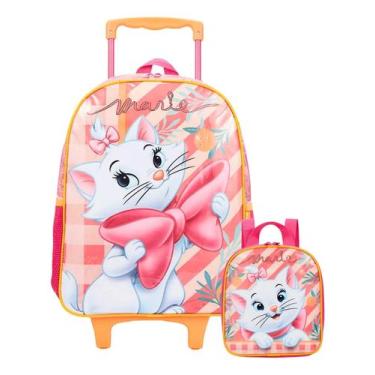 Imagem de Kit Gatinha Marie Mochila de Rodinha + Lancheira Térmica - Xeryus