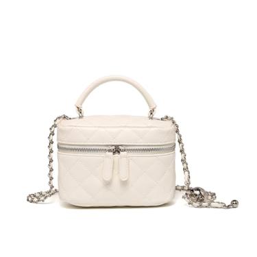 Imagem de RTPRTP Bolsa encaixotada, bolsa de ombro feminina moderna de estilo legal, bolsa transversal, bolsa de mão estilo mini carteira elegante, Branco, Small