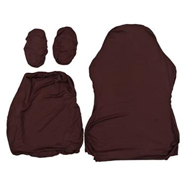 Imagem de Capa para cadeira de jogos Capa para cadeira de escritório Capa para cadeira de computador Capa elástica para cadeira com encosto alto Poliéster respirável de alta resiliência Cor (Castanho Escuro)