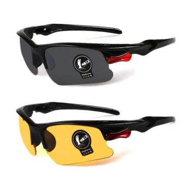 Imagem de Kit 2 Oculos de Sol Masculino Feminino Esportivo Bike Ciclismo Pedalar Proteção UV Visão Noturna-Unissex