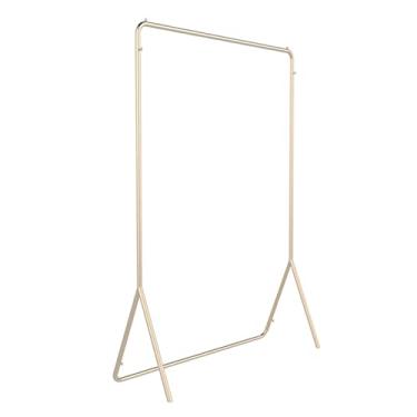 Imagem de 5sssallefaa Suporte de metal para roupas com cabide de secagem independente para exibição de tubo resistente para entrada B ou loja de roupas, acabamento dourado, design moderno e econômico de espaço