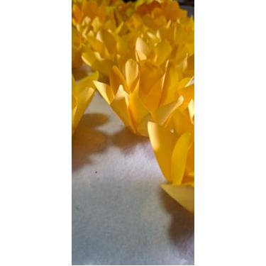 Imagem de Forminhas para doces casamentos festas Modelo Bicudas (Amarelo)