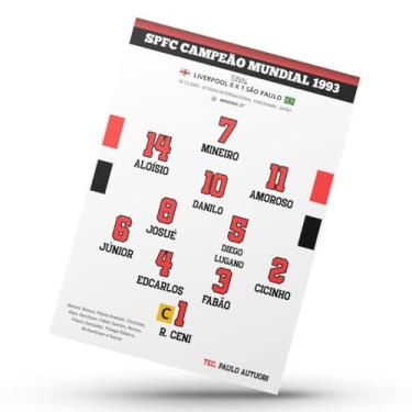 Imagem de Placa Metal 20x28 São Paulo FC Mundial 2005 Decoração Retrô