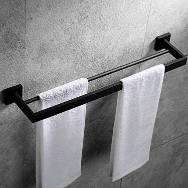 Imagem de CGKs6anmU Toalheiro autoadesivo de aço inoxidável toalheiro prateleira toalheiro para banheiro montado na parede 60 cm