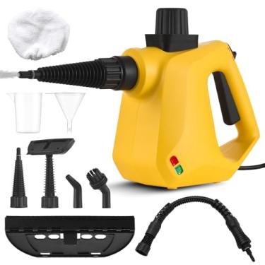 Imagem de Limpeza a vapor natural portátil com pressão para múltiplas superfícies 9 acessórios casa Aspiradores de portáteis pisos Cabo ergonômico 8 pés