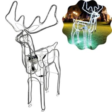 Imagem de Decoração Rena Macho com LED e Movimento - Grande e Festiva (220v)