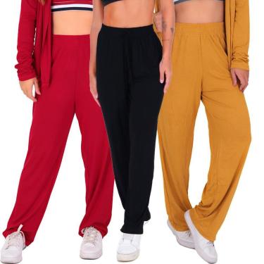 Imagem de Kit 3 Calças de Yoga de Viscose Soltinha Pilates-Feminino