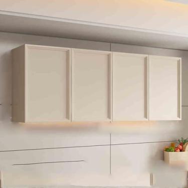 Imagem de Armário de armazenamento retrô montado na parede para cozinha e banheiro - Cabana suspensa elegante para armário, varanda e restaurante - Armários de parede que economizam espaço para armazenamento