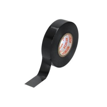 Imagem de Kit 10 Fita Isolante Foxlux PVC Antichamas 20m x 19mm Preta Para Insta