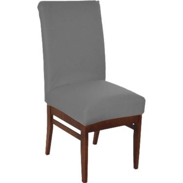 Imagem de Kit 8 Capa De Cadeira Malha Gel Ajustável Cinza