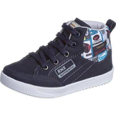 Imagem de Tênis Cano Alto Infantil Menino Redmax Estampado Conforto, Azul marinh