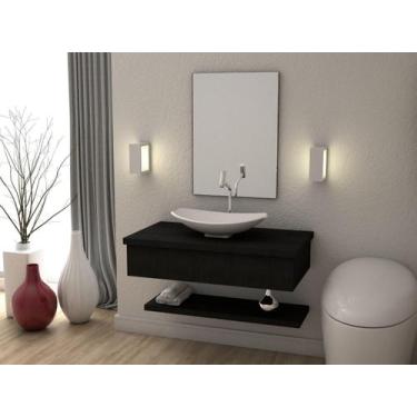 Imagem de Bancada Metrópole 805w C/cuba L45 C/prateleira - Compace, Branco