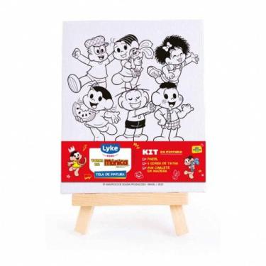 Imagem de Tela Pintura 25x30 + Tinta/Pincel Turma Da Mônica 200128 TELA PINTURA 