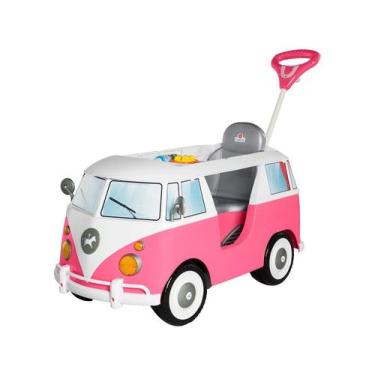 Imagem de Carrinho Andador Totoka Passeio Infantil Kombi Menina Rosa - Calesita,