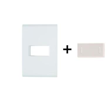 Imagem de Interruptor Simples 10A 4x2 Horizontal Branca Tramontina Liz