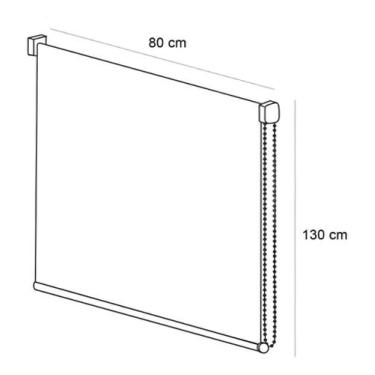 Imagem de Persiana Horizontal Evolux de Pvc Off 0.80 m por 1.30 m Cor Chumbo
