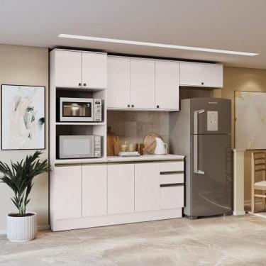 Imagem de Armário De Cozinha Completa 100% Mdf 270cm Branco Celeste Kappesberg