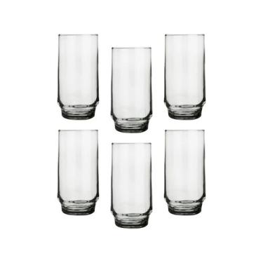 Imagem de Jogo de Copos Vidro 6 Peças 410ml  - Nadir Lights LD, Transparente, 6