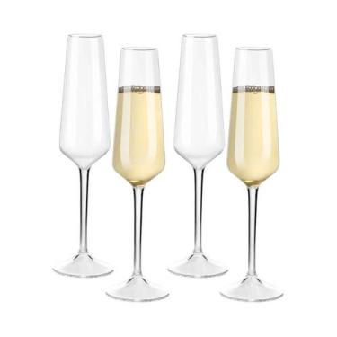 Imagem de Conjunto De 2 Ou 4 Taças De Champanhe De Plástico Tritan Inquebráveis 