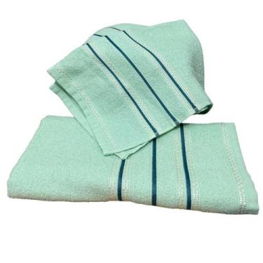 Imagem de Kit Toalha Banho e Rosto Algodão 280g Secagem Rápida - Verde Mint - lu