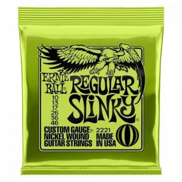 Imagem de Encordoamento para Guitarra Regular Slinky 2221 em Níquel 0.10 para Alta Durabilidade E...