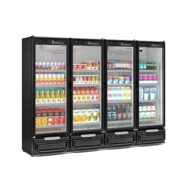 Imagem de Expositor Vertical 4 Portas Gcvr1950 Preto Gelopar 220V