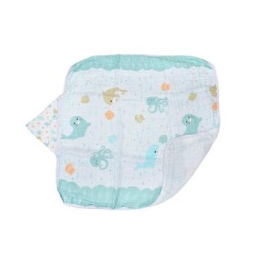 Imagem de TOALHA SOFT BABY NICE BALEIA - 100% Algodão, 0,85m x 0,85m com Capuz -
