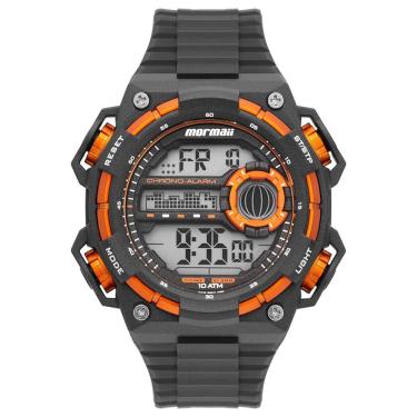Imagem de Relógio MORMAII masculino digital laranja MO14639/8L