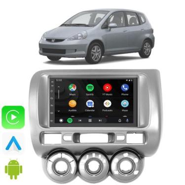 Imagem de Kit Central Multimidia Android Auto Carplay Honda Fit 2004 2005 2006 2