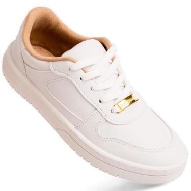 Imagem de Tênis Moleca Feminino Casual Conforto Estilo 5791110, Branco, 37