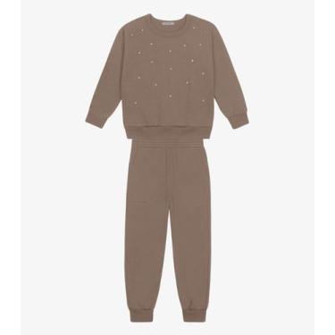 Imagem de Conjunto Blusão com Calça Feminino Trick Nick Marrom, 4, Marrom