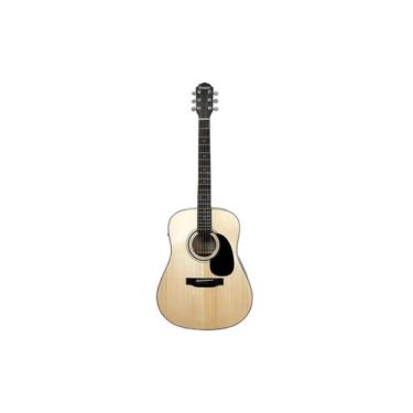 Imagem de Violao giannini drf dlx eq ng deluxe aco el/ac dr tampo macico ns c/ b