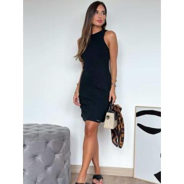 Imagem de Vestido Canelado Revanche 81355, Preto, P