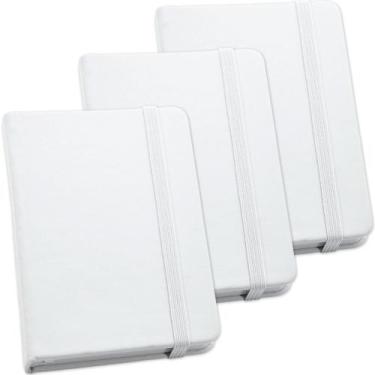Imagem de Kit 3x Caderneta de Anotações 9x14cm 80 Fls Sem Pauta Branco - TopGet