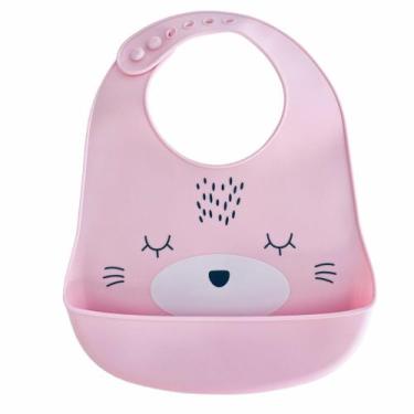 Imagem de Babador De Silicone Com Pega Migalhas Impermeável Bebe Crianças Envio 