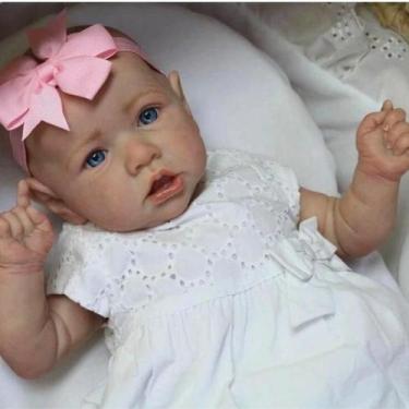 Imagem de Bebê Reborn Boneca Realista Siliconada Pode Dar Banho Promoção - GRS T