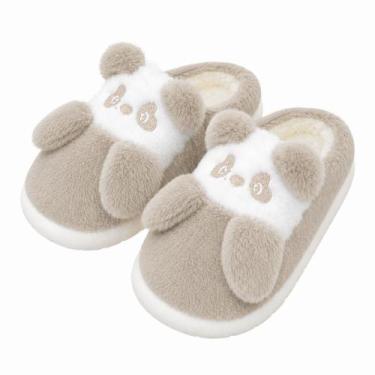 Imagem de Pantufa infantil urso panda tamanhos 22-30 - rj40251 - bege - - ELITE 