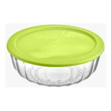 Imagem de Saladeira De Vidro Vitazza 900mll Com Tampa Plastica Cor