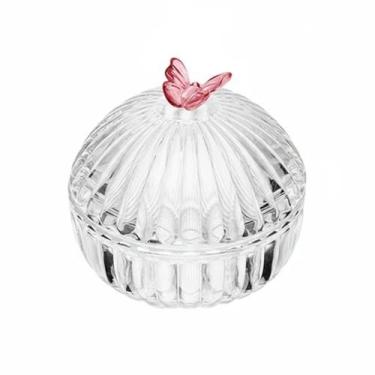 Imagem de Porta Joias Butterfly em Cristal 8cm x 7cm Sortidos Lyor