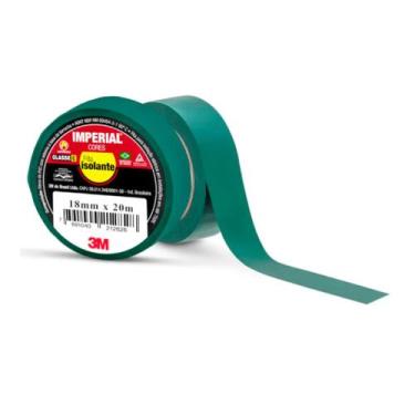 Imagem de Kit Com 10 Fita Isolante Imperial Verde 18mm x 10m 3M