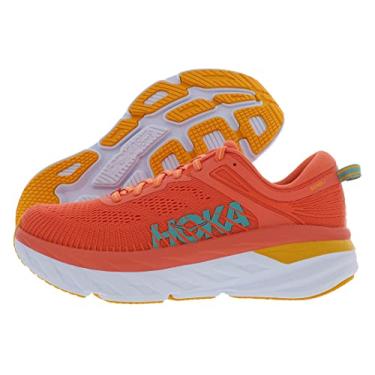 Imagem de HOKA ONE ONE Bondi 7 Tênis feminino, Camélia/sombra costeira, 39
